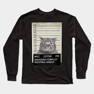 Cat Mugshot NYC Long Sleeve T-Shirt